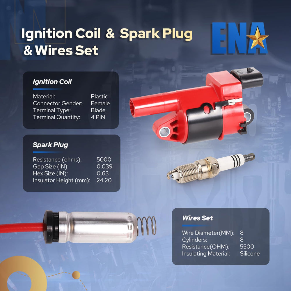 ENA red spark plug wire boot closeup showing silicone insulation durability