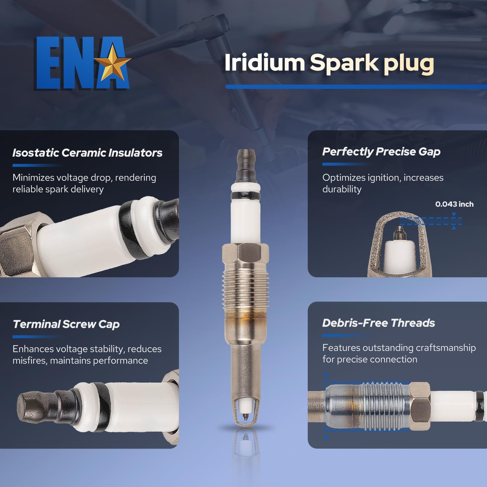 ENA side profile of a coil and connector emphasizing OEM-style mounting
