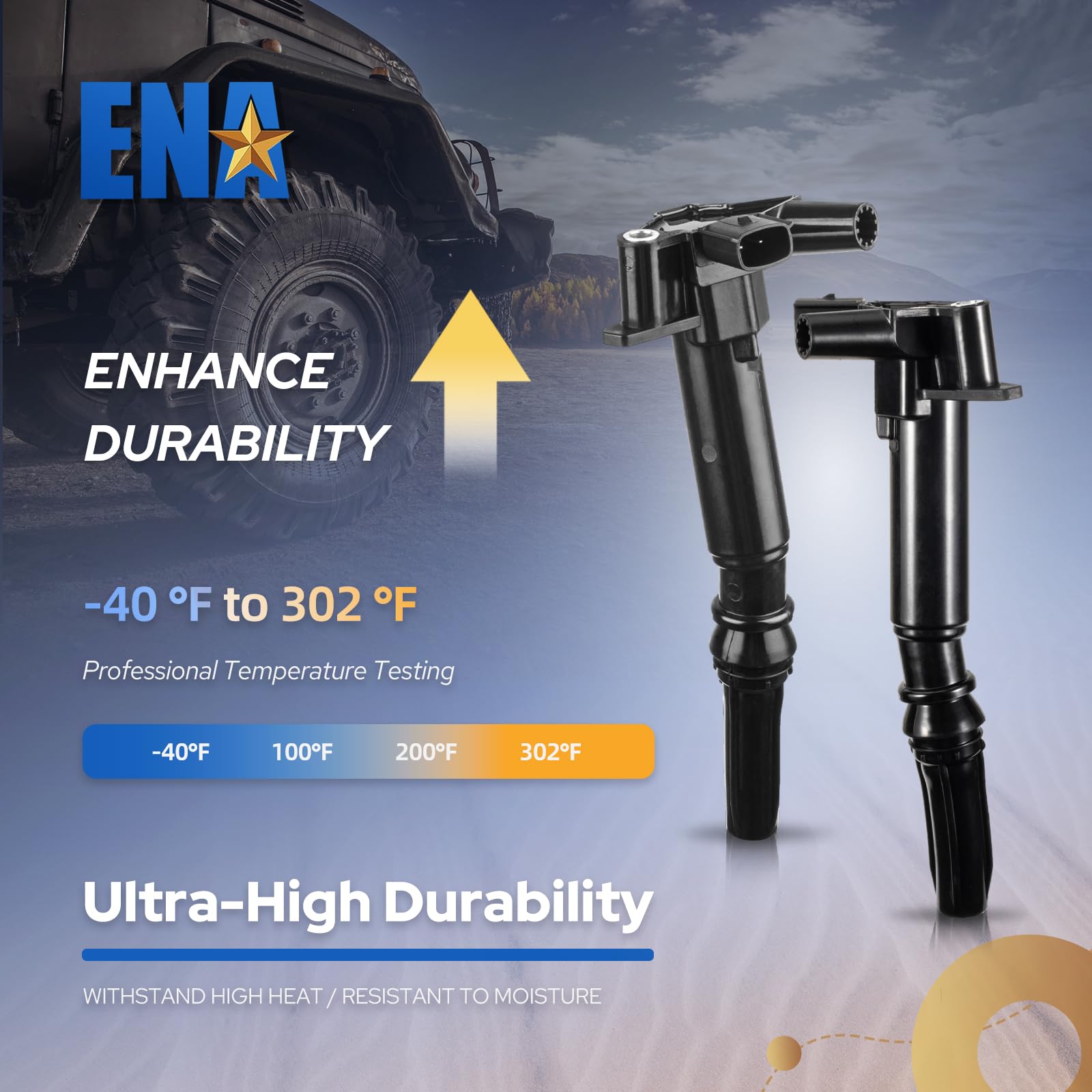 ENA spark plug beside ruler showing size for correct cylinder fitment