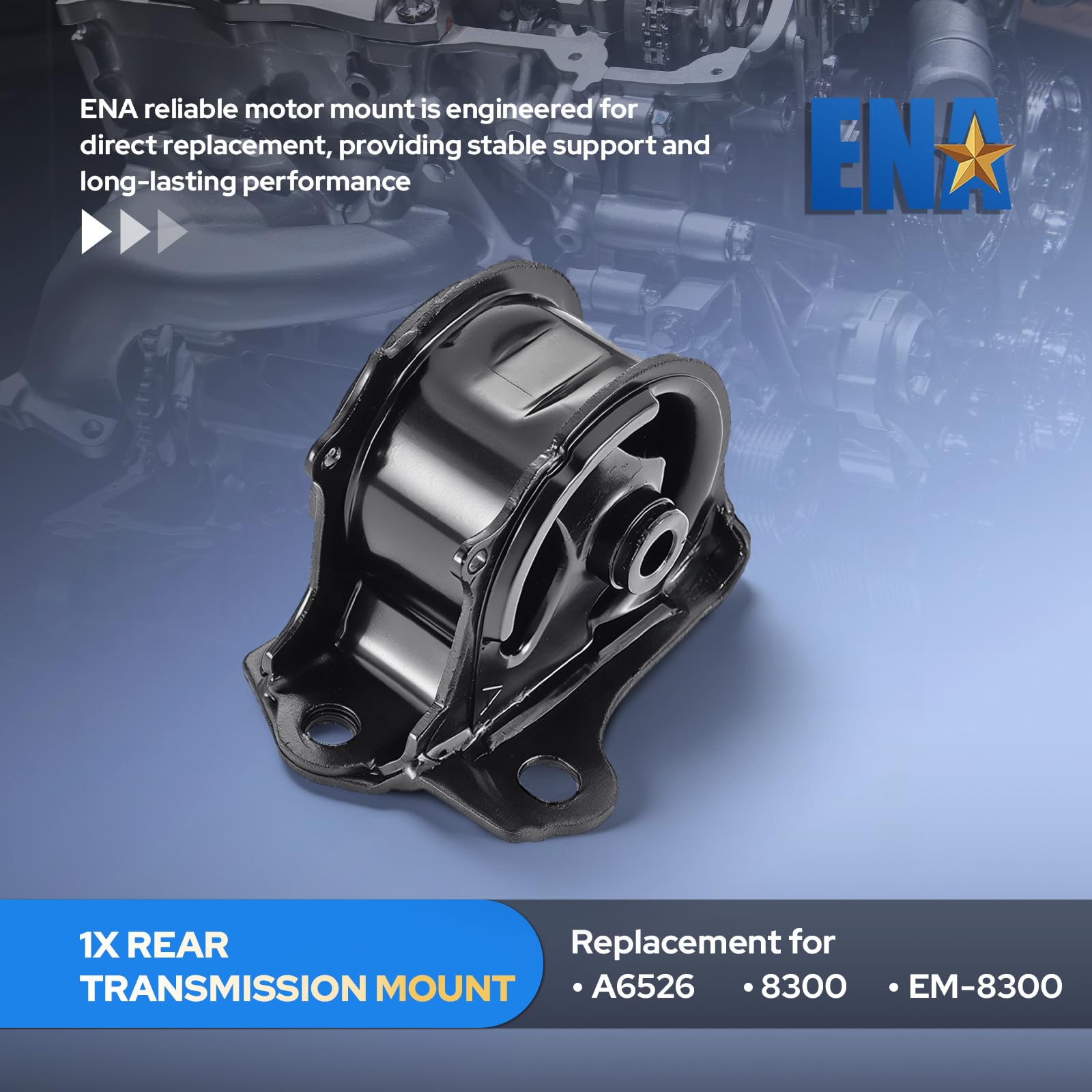 ENA upper left mount detail displaying rubber bonding for noise reduction