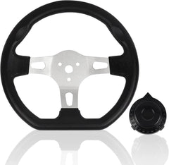 Enajucy front view of steering wheel showing compact diameter and control benefit