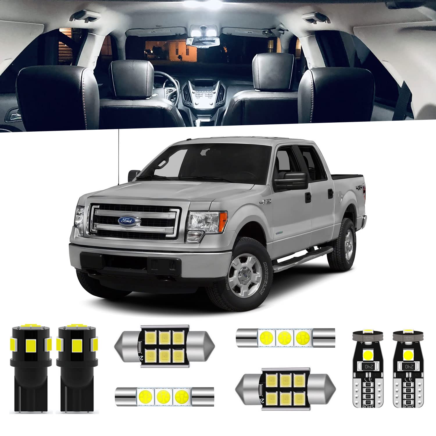 ENDPAGE front map lights installed showing brighter white lighting benefit