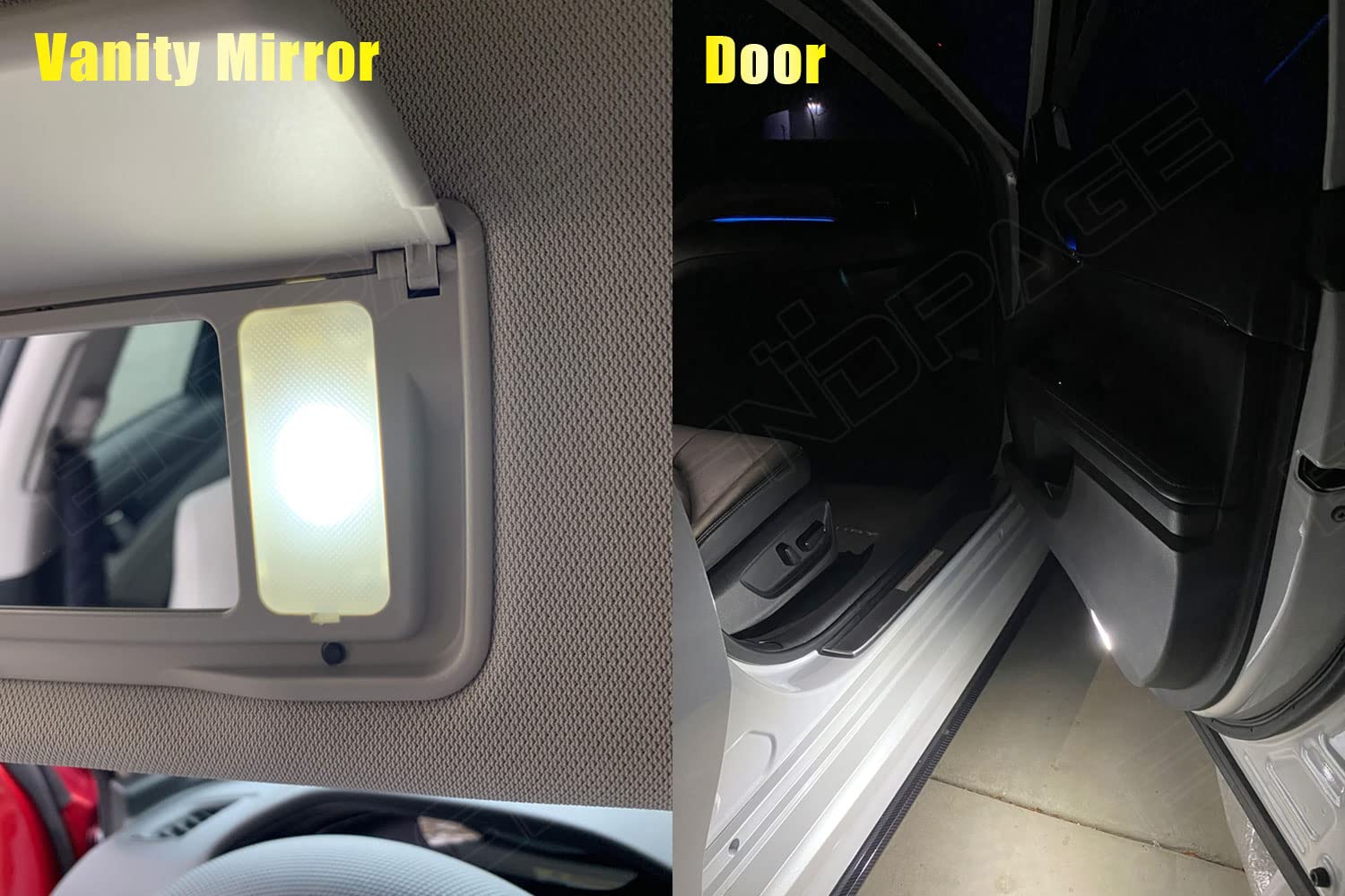 ENDPAGE LEDs installed in Accord dome and map light showing brighter cabin visibility