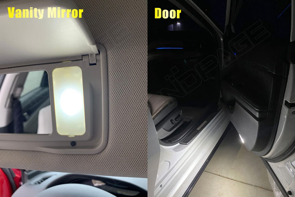 ENDPAGE LEDs installed in Accord dome and map light showing brighter cabin visibility