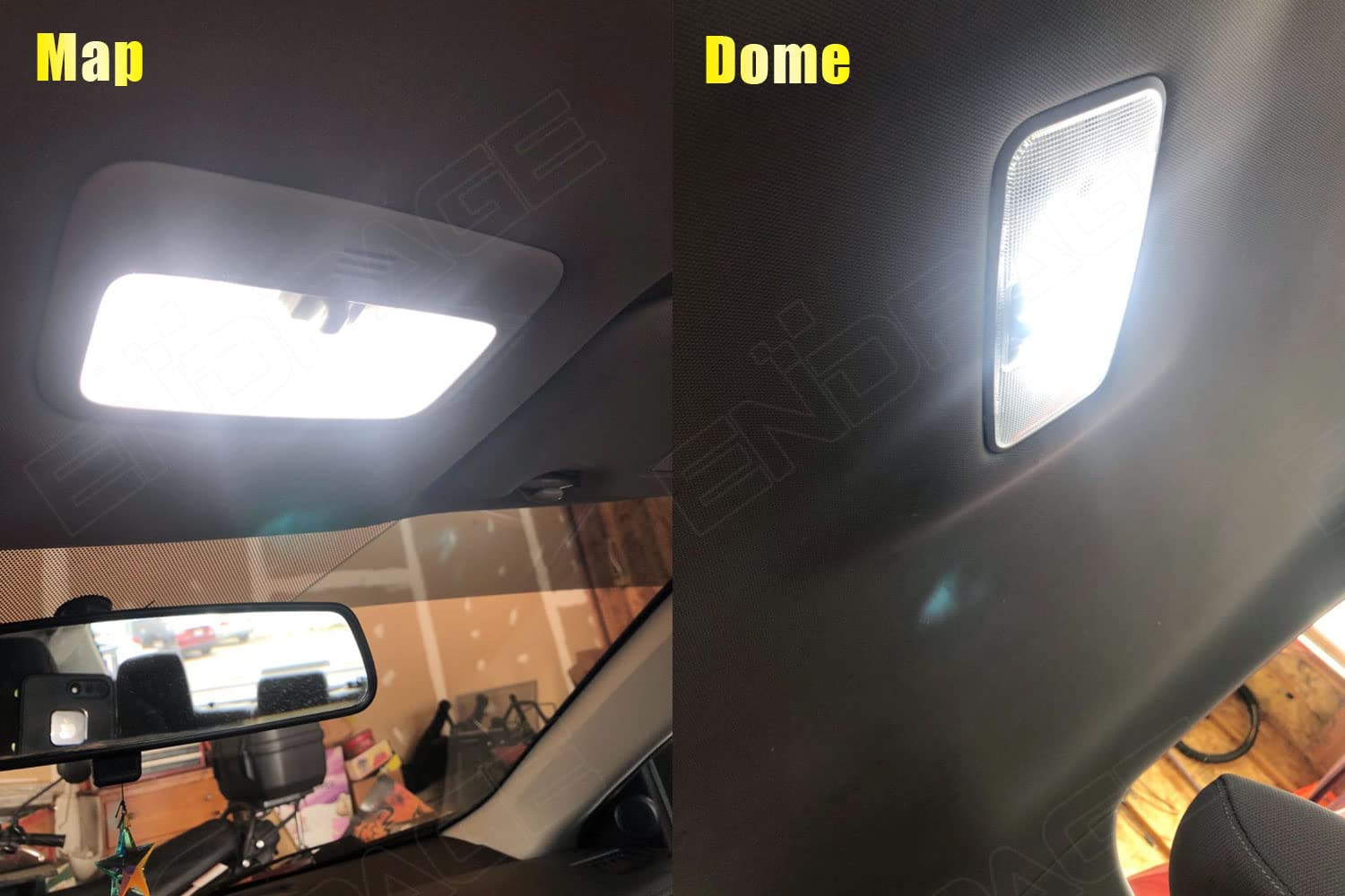 ENDPAGE LEDs installed in Corolla dome and map lights improving interior visibility