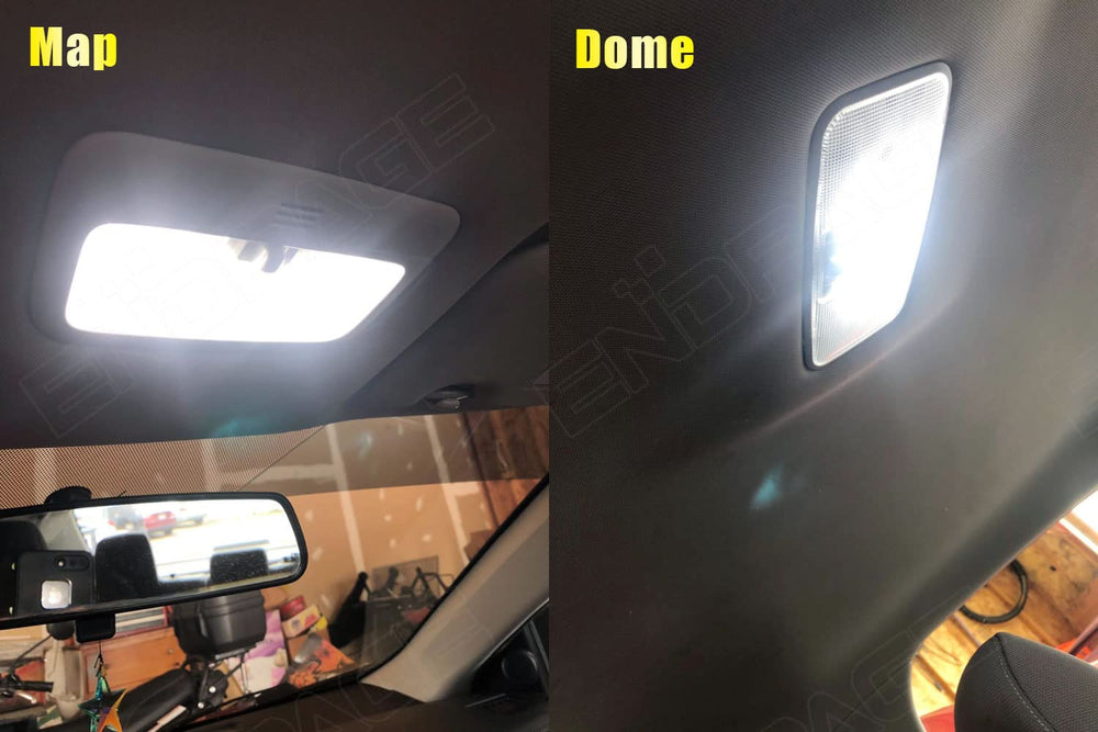 ENDPAGE LEDs installed in Corolla dome and map lights improving interior visibility