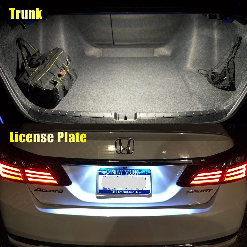 ENDPAGE license plate light installed delivering clear white illumination for visibility