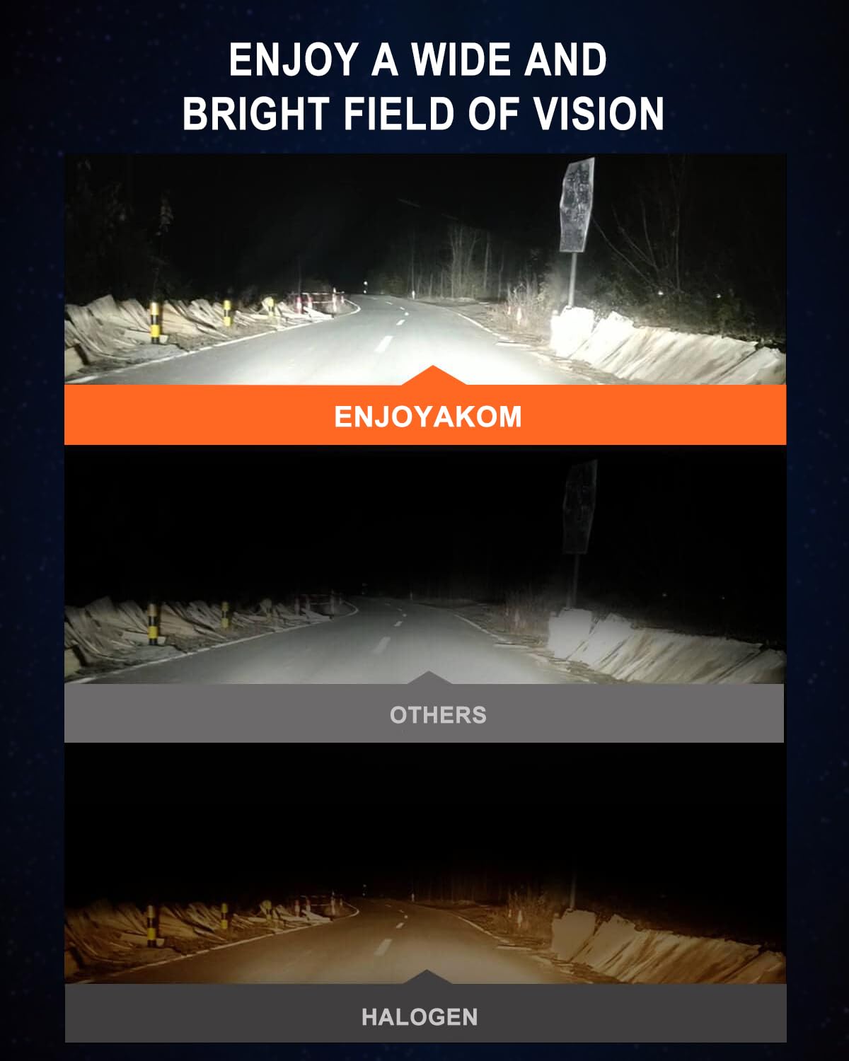 ENJOYAKOM box contents layout with labels for straightforward installation