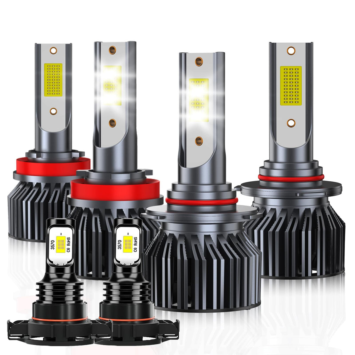 ENJOYAKOM front packaging showing full six-bulb kit and compatibility benefits