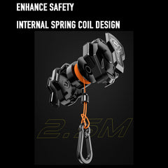 ENLEE retractable spring mechanism view showing tidy retraction