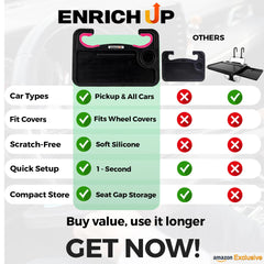 ENRICH UP close-up of removable silicone ring for secure steering wheel fit