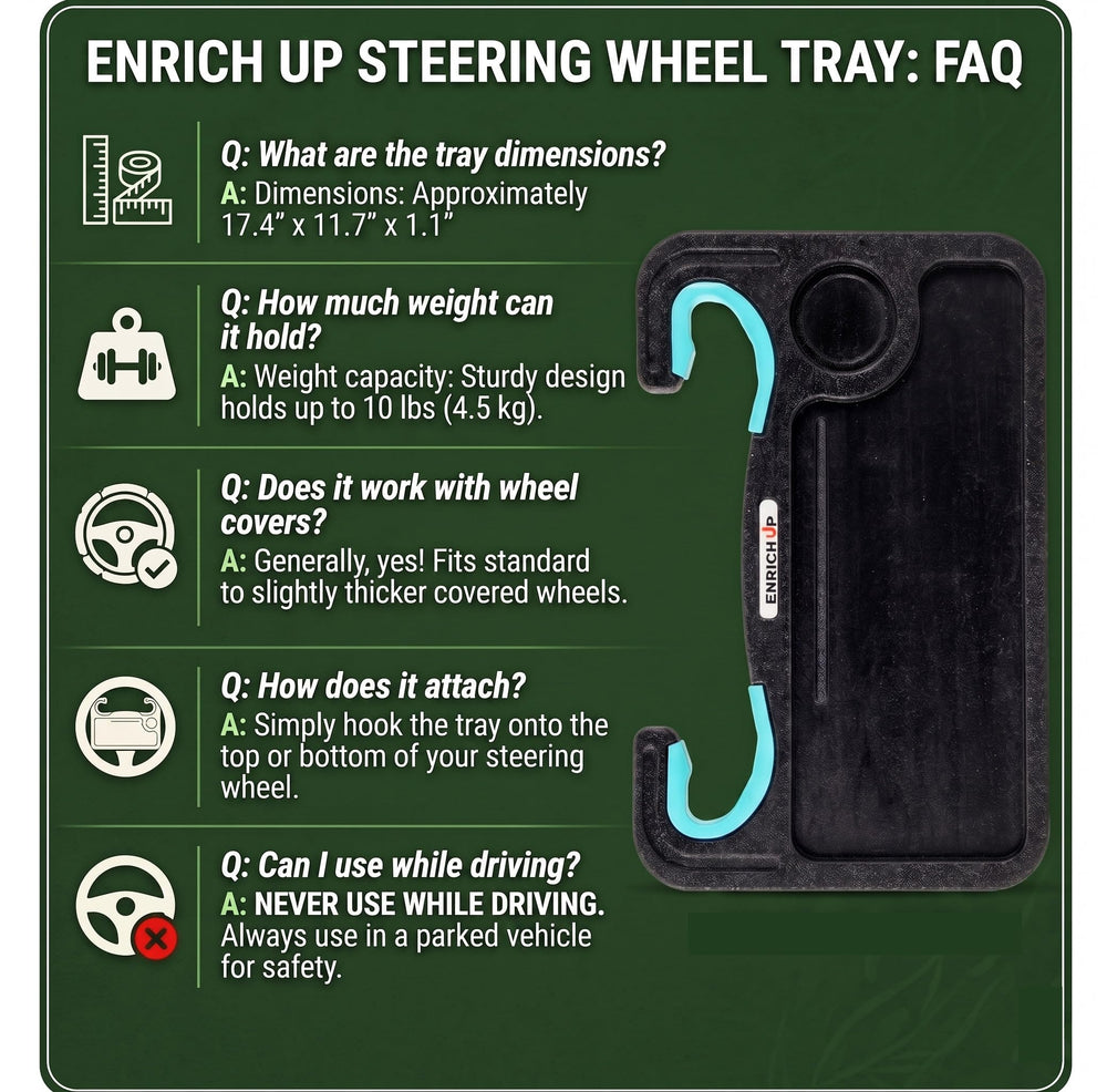 ENRICH UP lifestyle shot with driver using tray for paperwork during a break