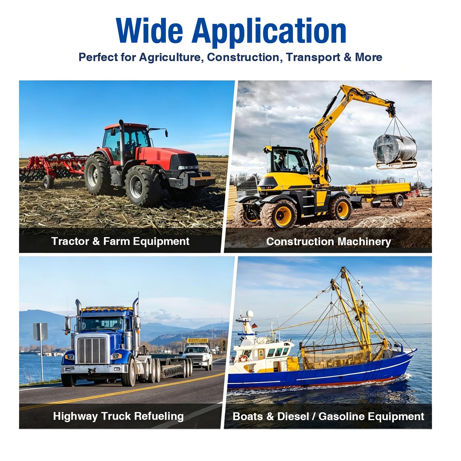 Ensurix refueling tractor in field illustrating time-saving on-site fueling