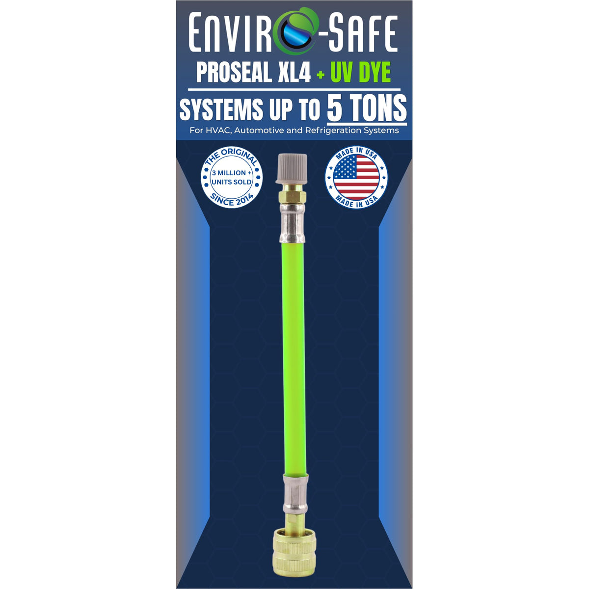 Enviro-Safe front packaging showing cartridge and usage benefits