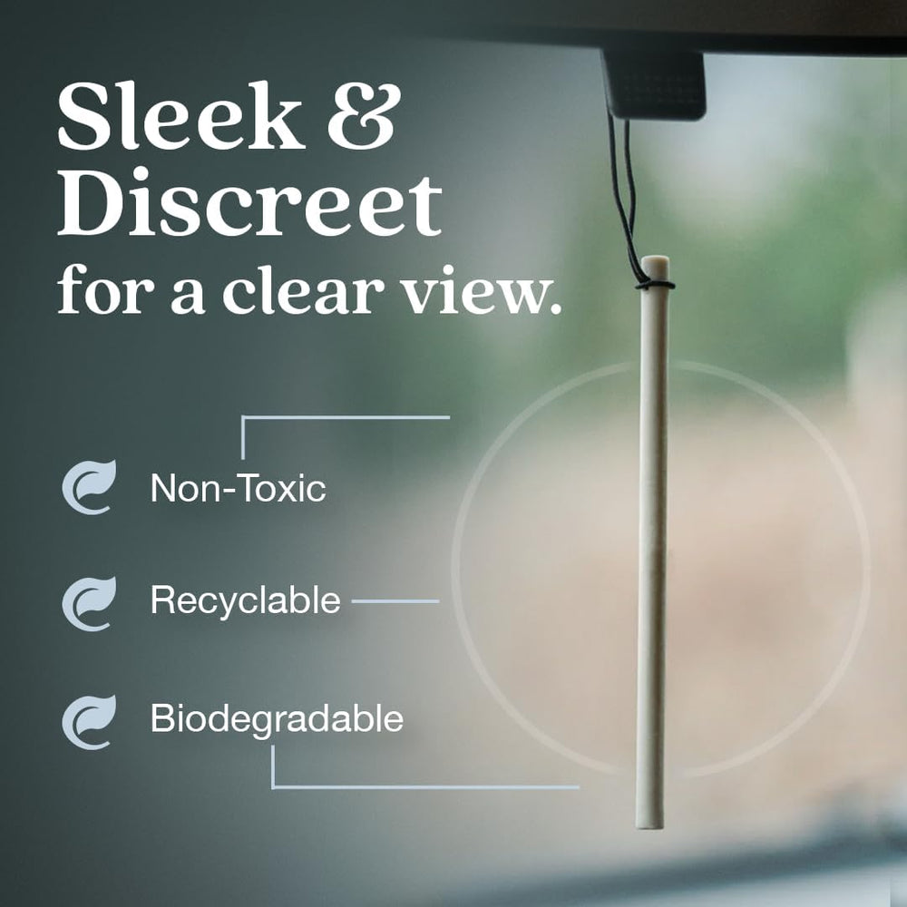 Enviroscent on a dashboard in a driving lifestyle scene, creates pleasant cabin aroma