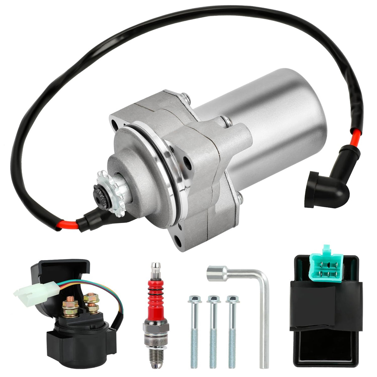 EOPOAYI starter motor front view showing durable housing and reliable crank power