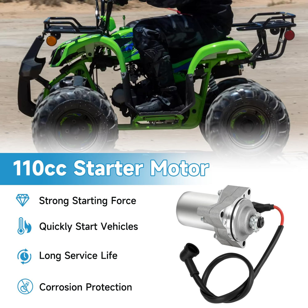 EOPOAYI starter motor side profile highlighting compact design and fast engagement