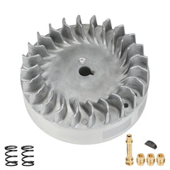 EOPOAYI flywheel front view showing bolt holes and balanced design for improved stability
