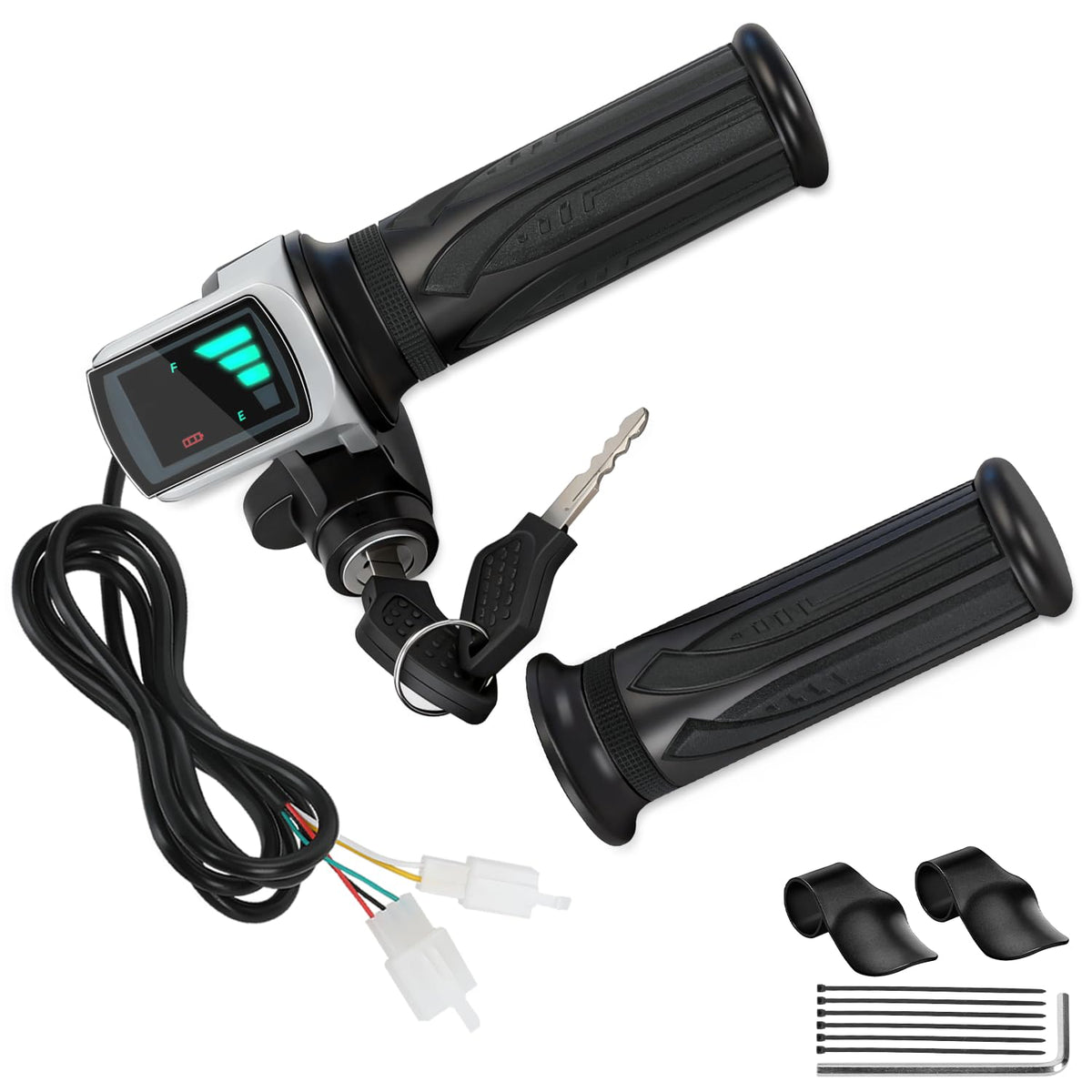 EOPOAYI front view with key showing compact throttle and convenience