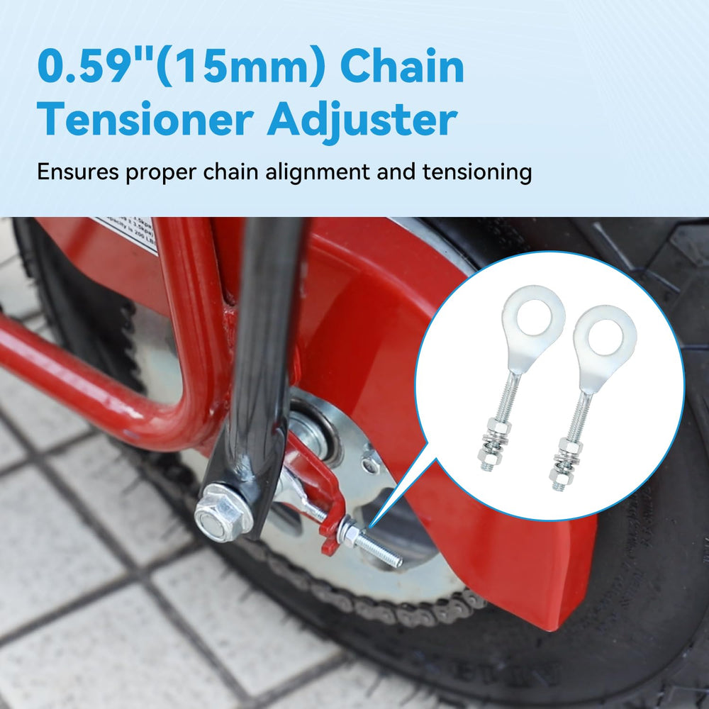 EOPOAYI mini bike with new brake assembly illustrating improved control