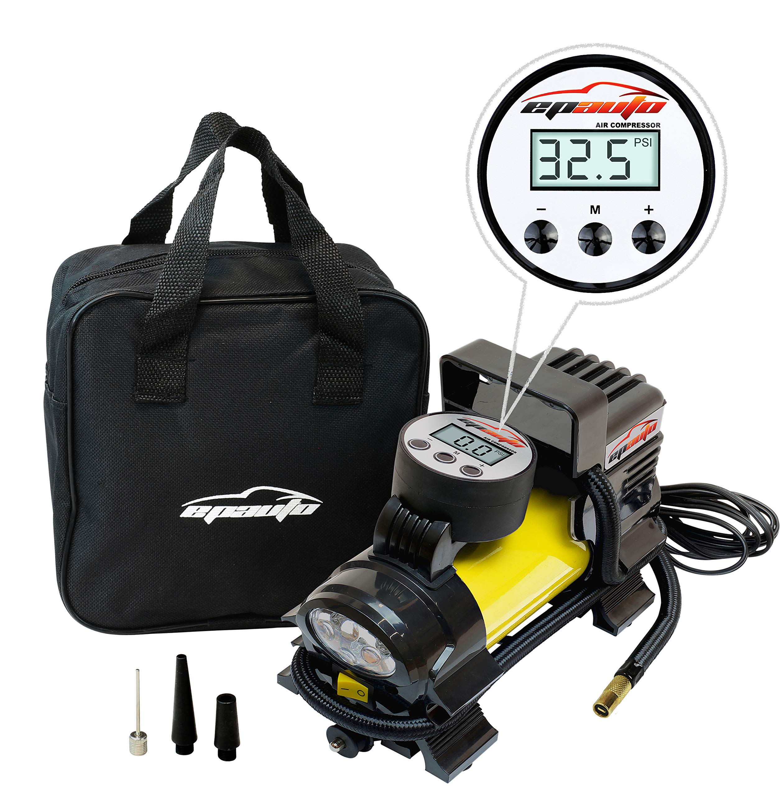 EPAuto close-up of digital display offering accurate pressure readings and easy monitoring