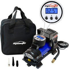 EPAuto inflator digital display closeup showing pressure units for accurate readings