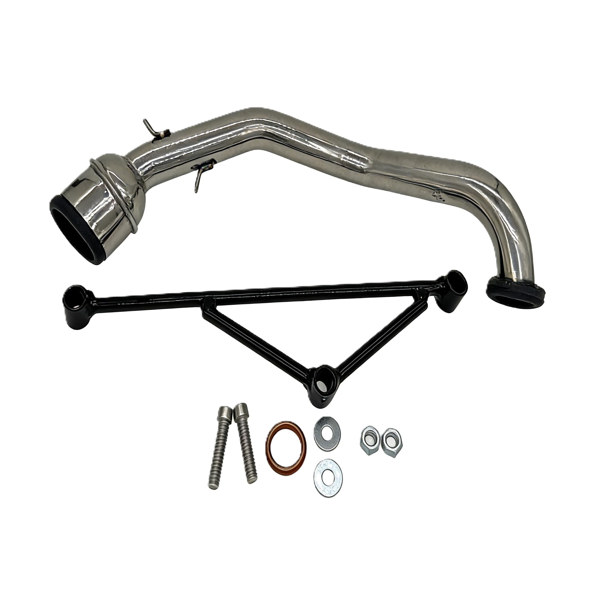 EPJHKBE included bolts, washers and copper gasket laid out, simplifies replacement