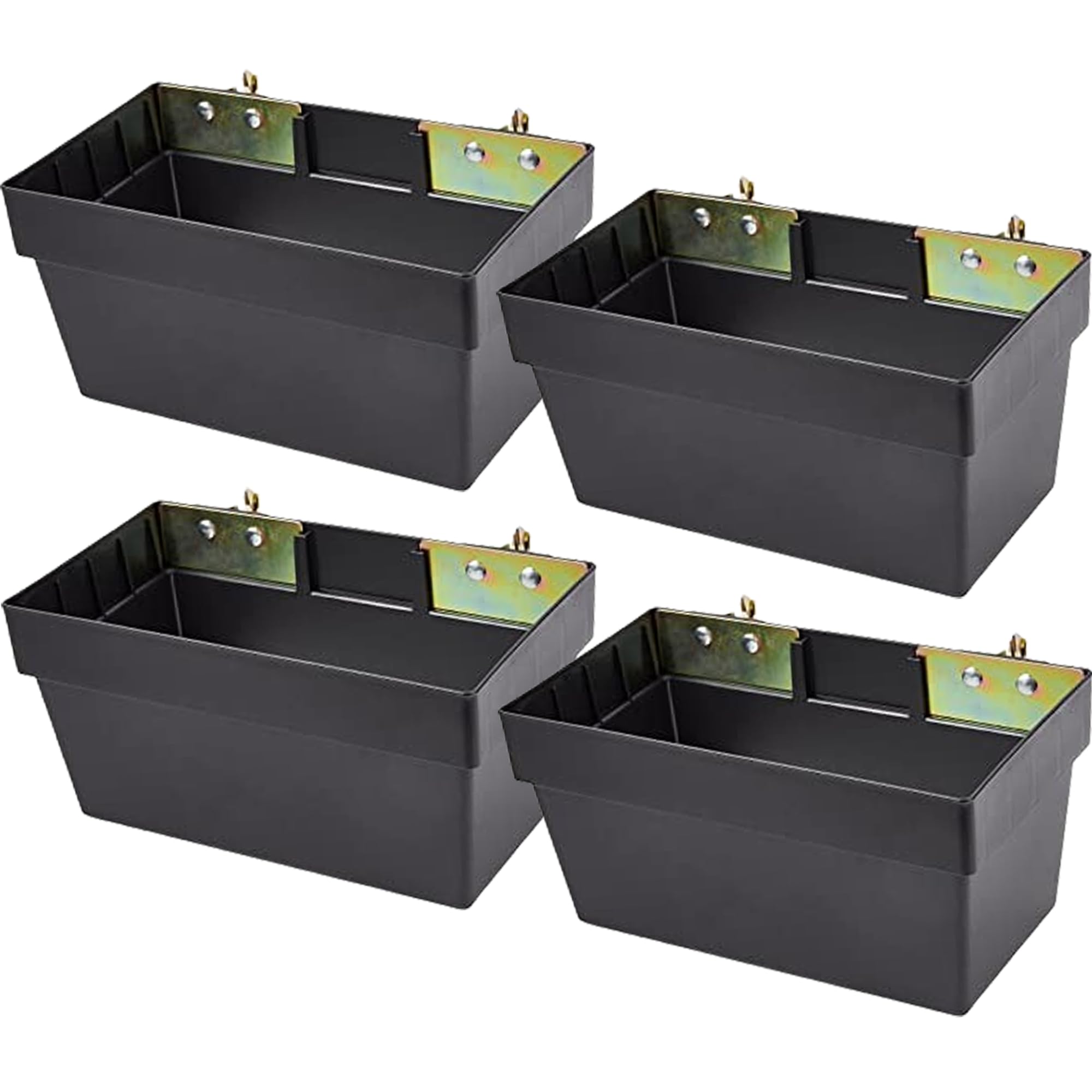 ERFEI front view of four E-track bins showing organized storage benefit