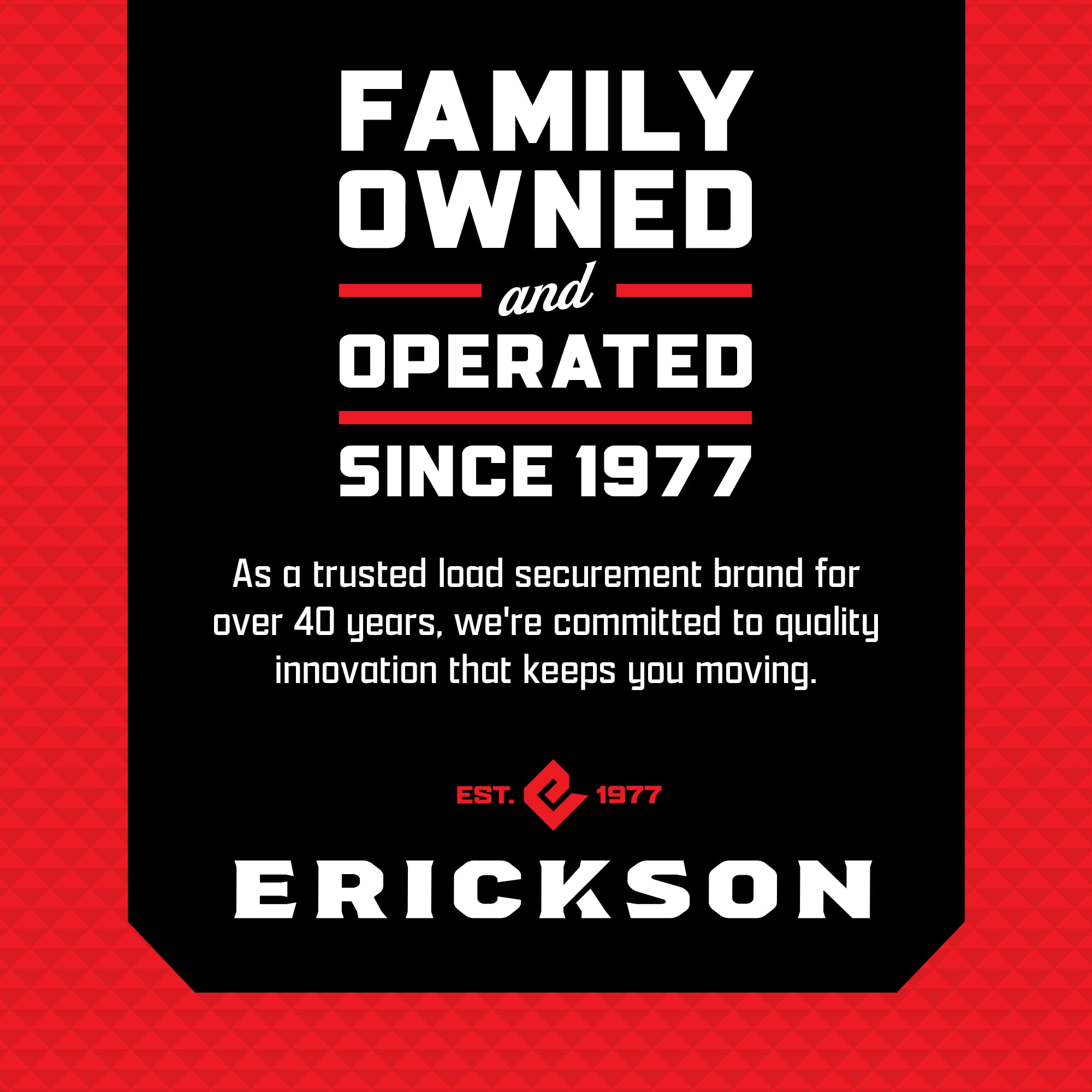 Erickson ratchet head closeup highlighting durable tensioning benefit