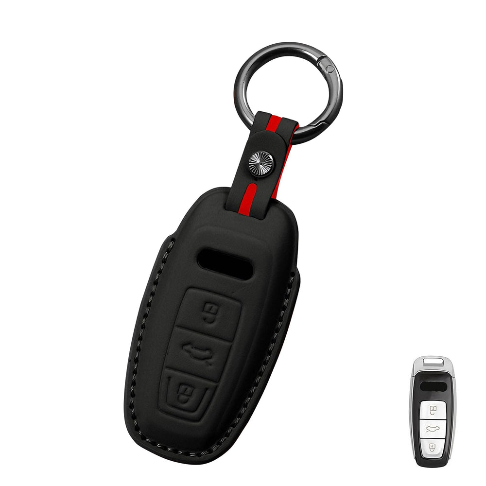 Erivis front view of leather key fob cover showing sleek protection and premium look
