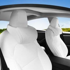 Erivis front view on Tesla seat showing ergonomic fit and comfort
