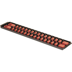 Ernst 8453 front view showing compact red tray and organized sockets