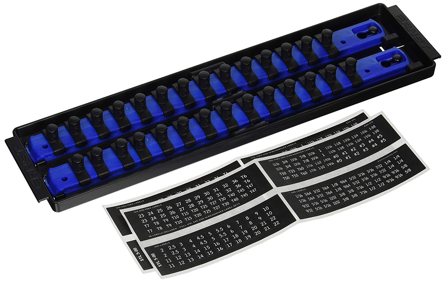 Ernst Manufacturing 8496 front tray view showing organized sockets and handles for portability