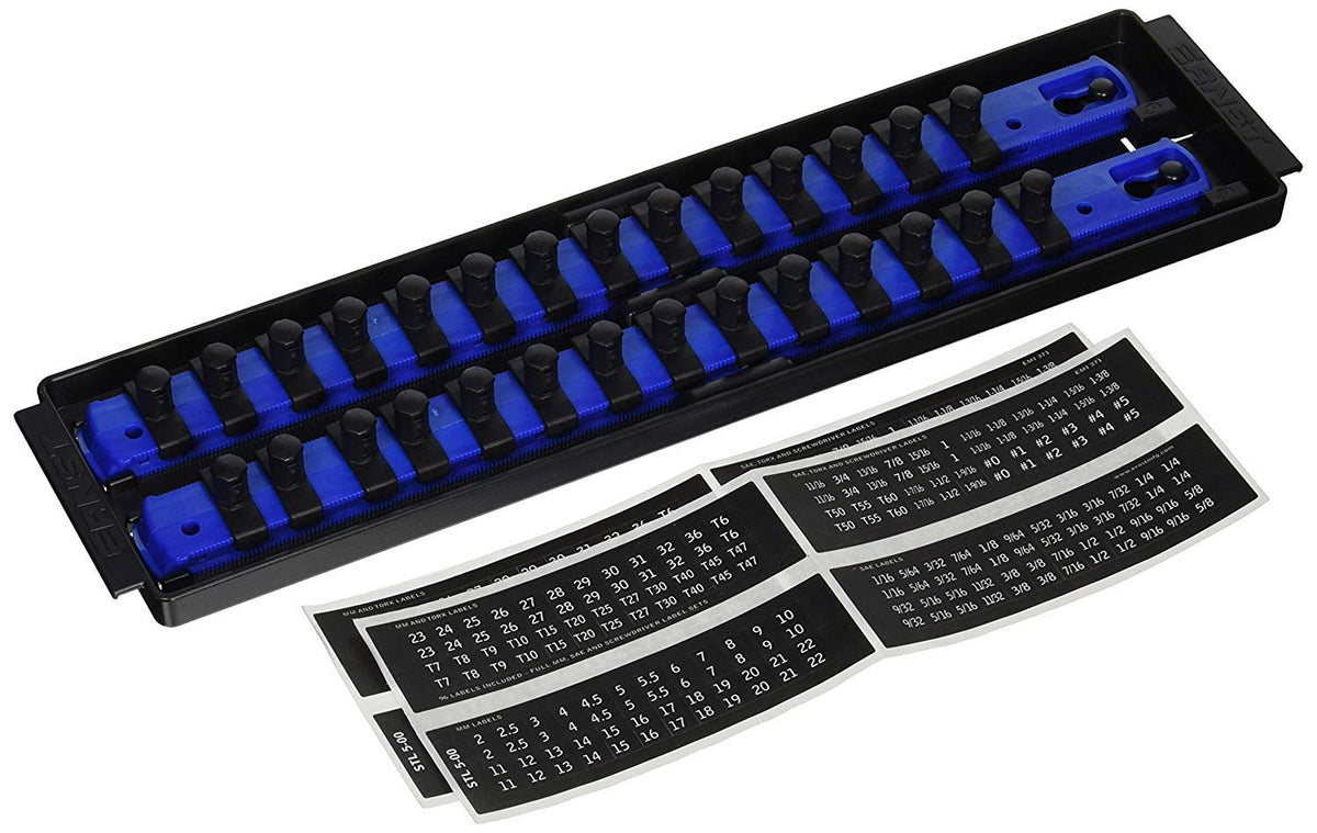 Ernst Manufacturing 8496 front tray view showing organized sockets and handles for portability