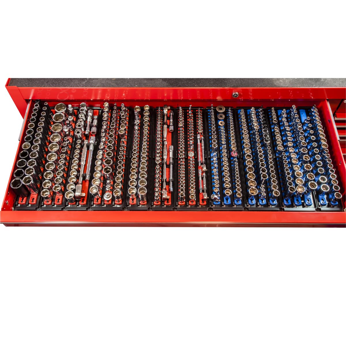 Ernst tray inside a tool drawer illustrating compact storage and quick access