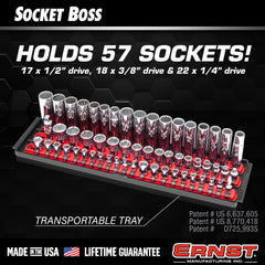 Ernst Manufacturing tray loaded with sockets in a drawer for space-saving benefit