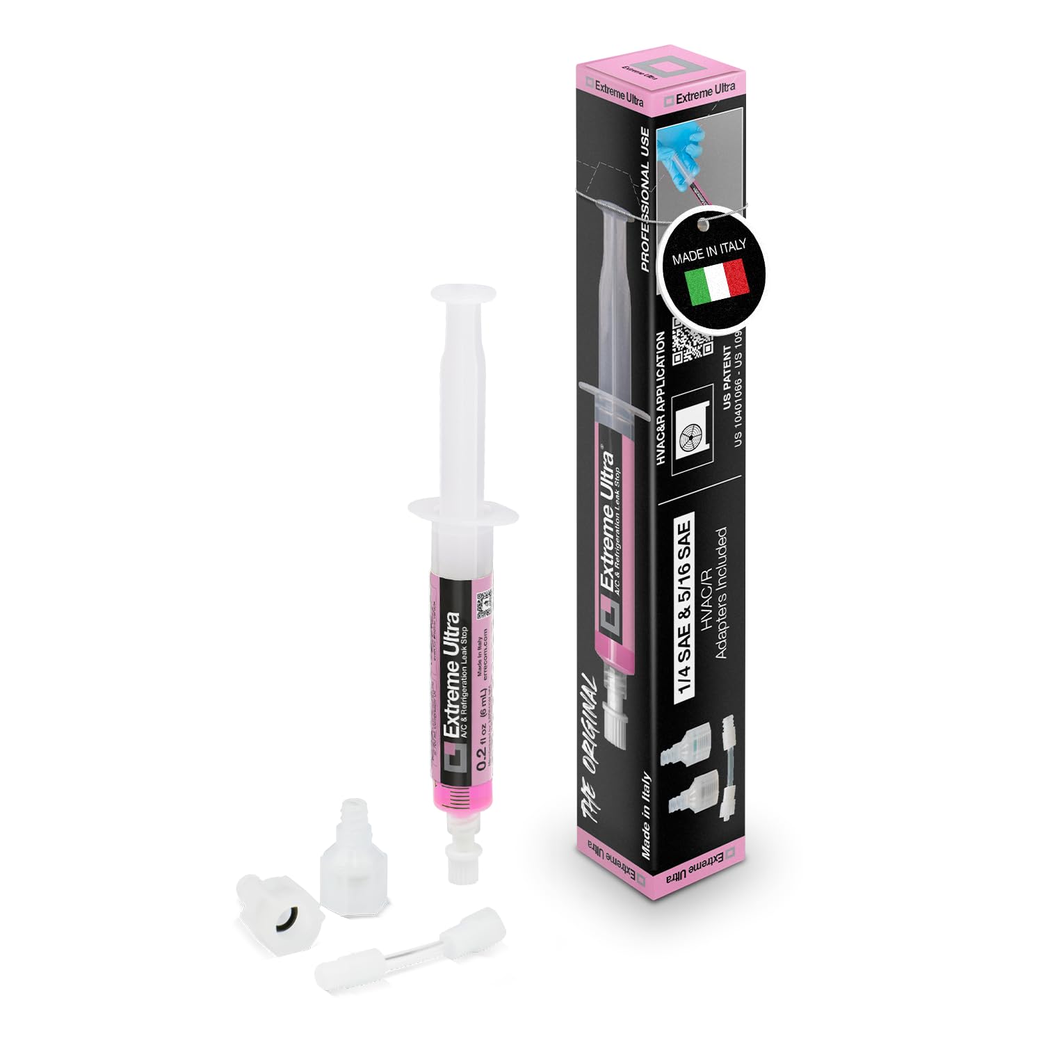 ERRECOM front packaging showing product and benefit of safe leak sealing