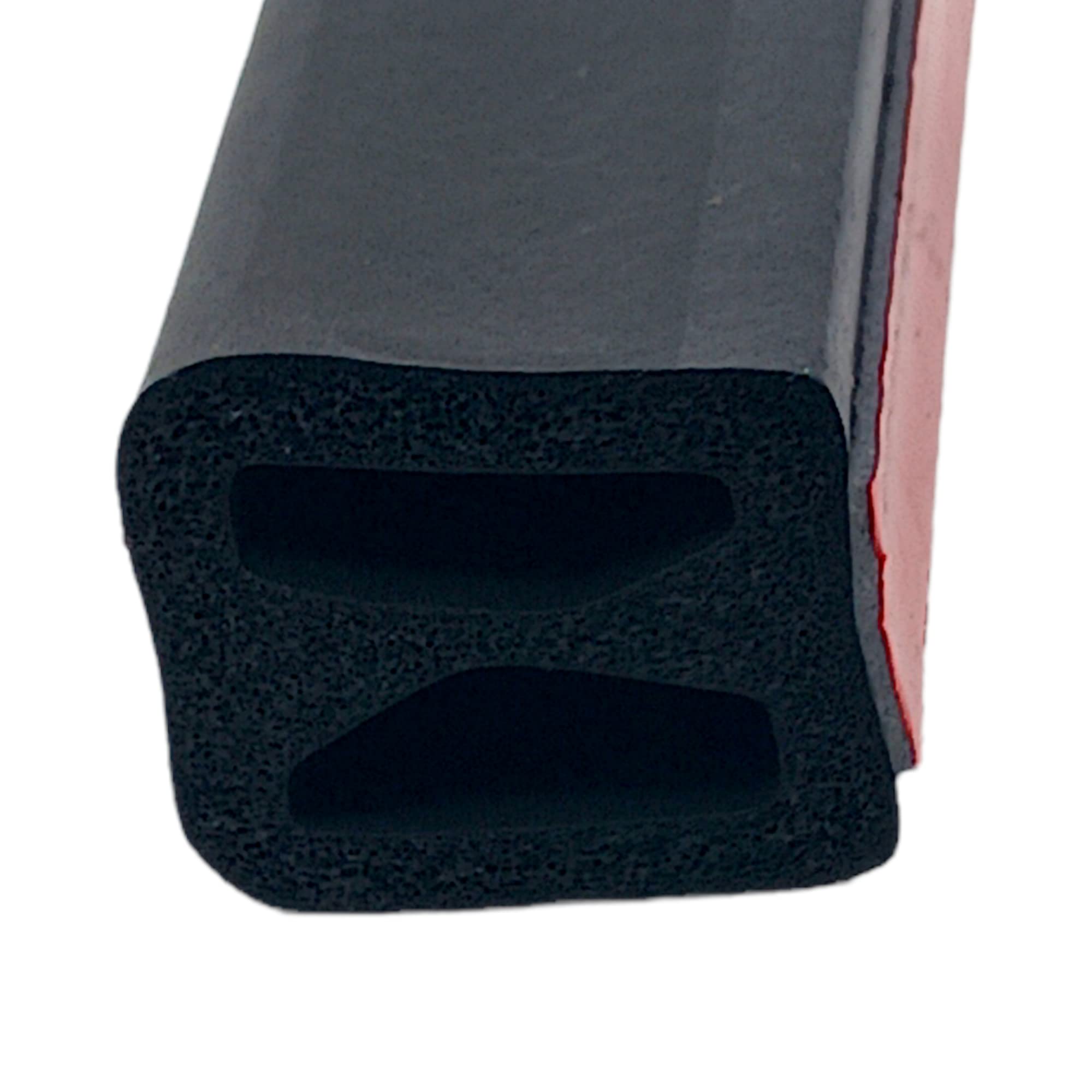 ESI front rail seal XL next to ruler showing 5.5 ft length and trim-to-fit convenience
