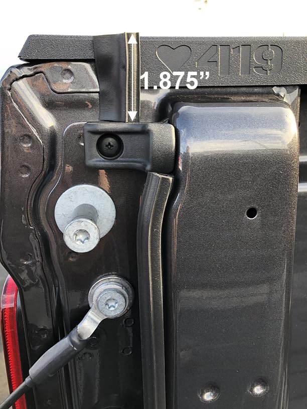 ESI installed on tailgate front view preventing dust and water entry