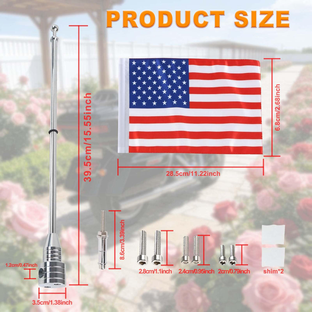 Espear double-sided 6x10" USA flag fully displayed benefit: high visibility
