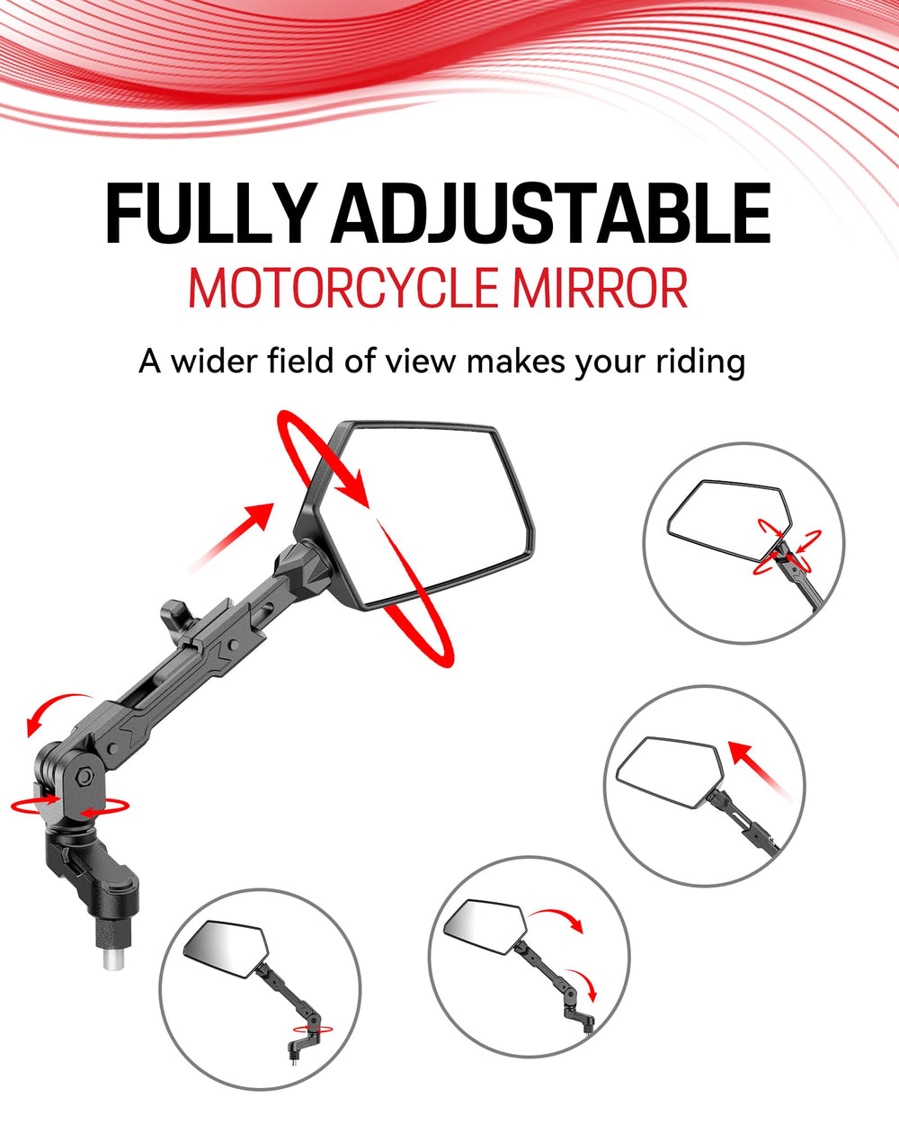 Esploratori mirror close-up of HD convex lens for clearer, wider sight