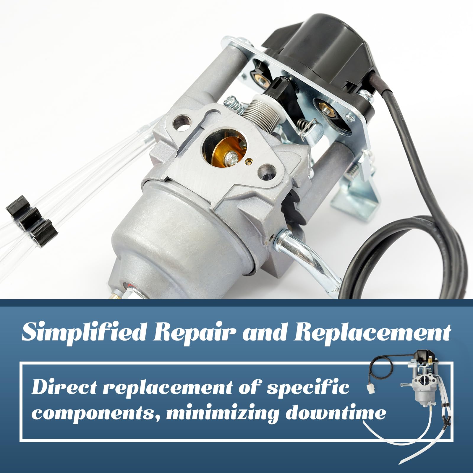 Esttlamer carburetor installed on generator demonstrating restored power