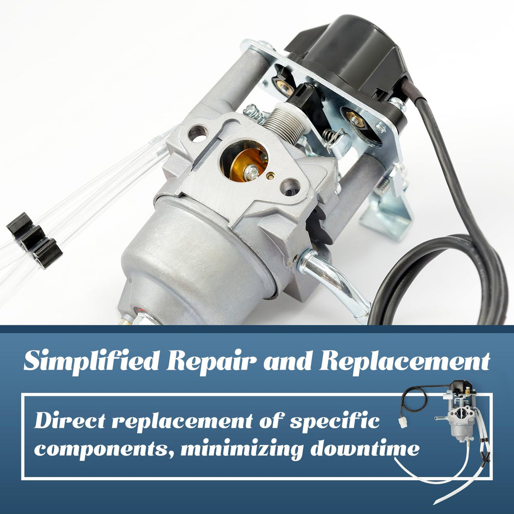 Esttlamer carburetor installed on generator demonstrating restored power