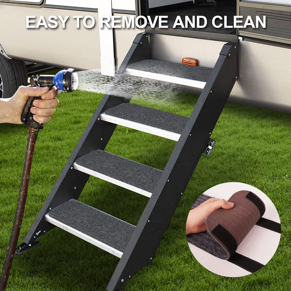ESUDNT step cover next to ruler illustrating 24 by 7.5 inch fit and trim options