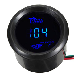 ESUPPORT front view of 52mm digital water temp gauge showing clear display