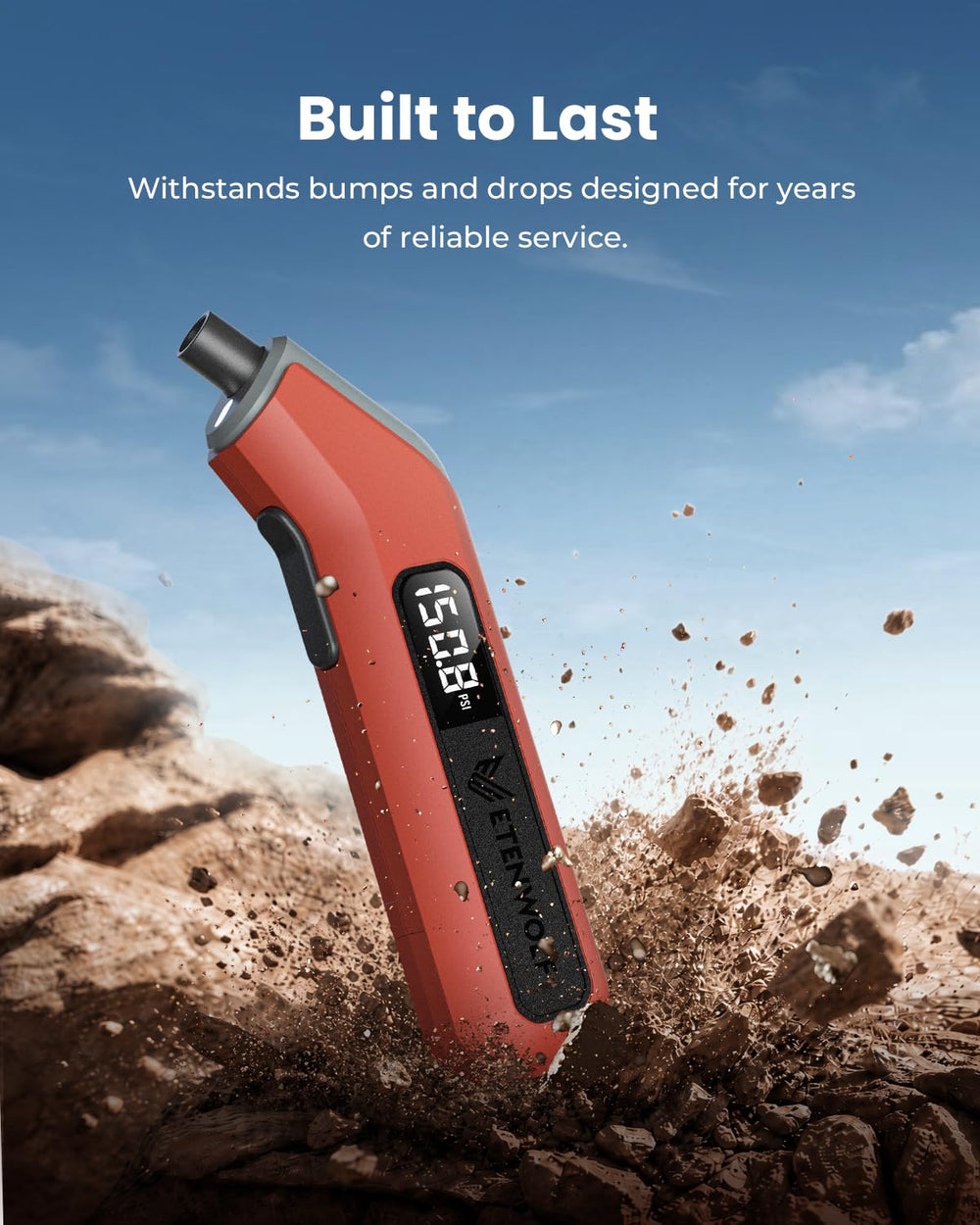 ETENWOLF T300 under tire illustrating crush-resistant durability and reliability
