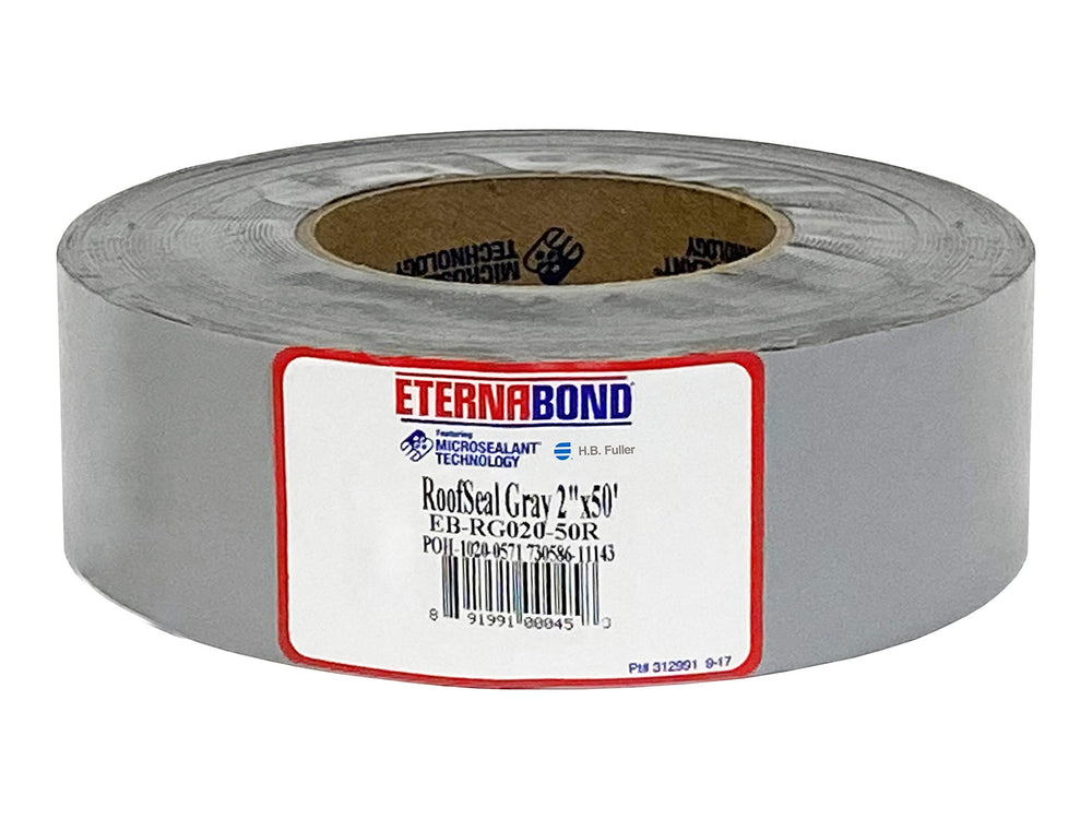 EternaBond tape rolled edge showing aluminum backing for abrasion resistance