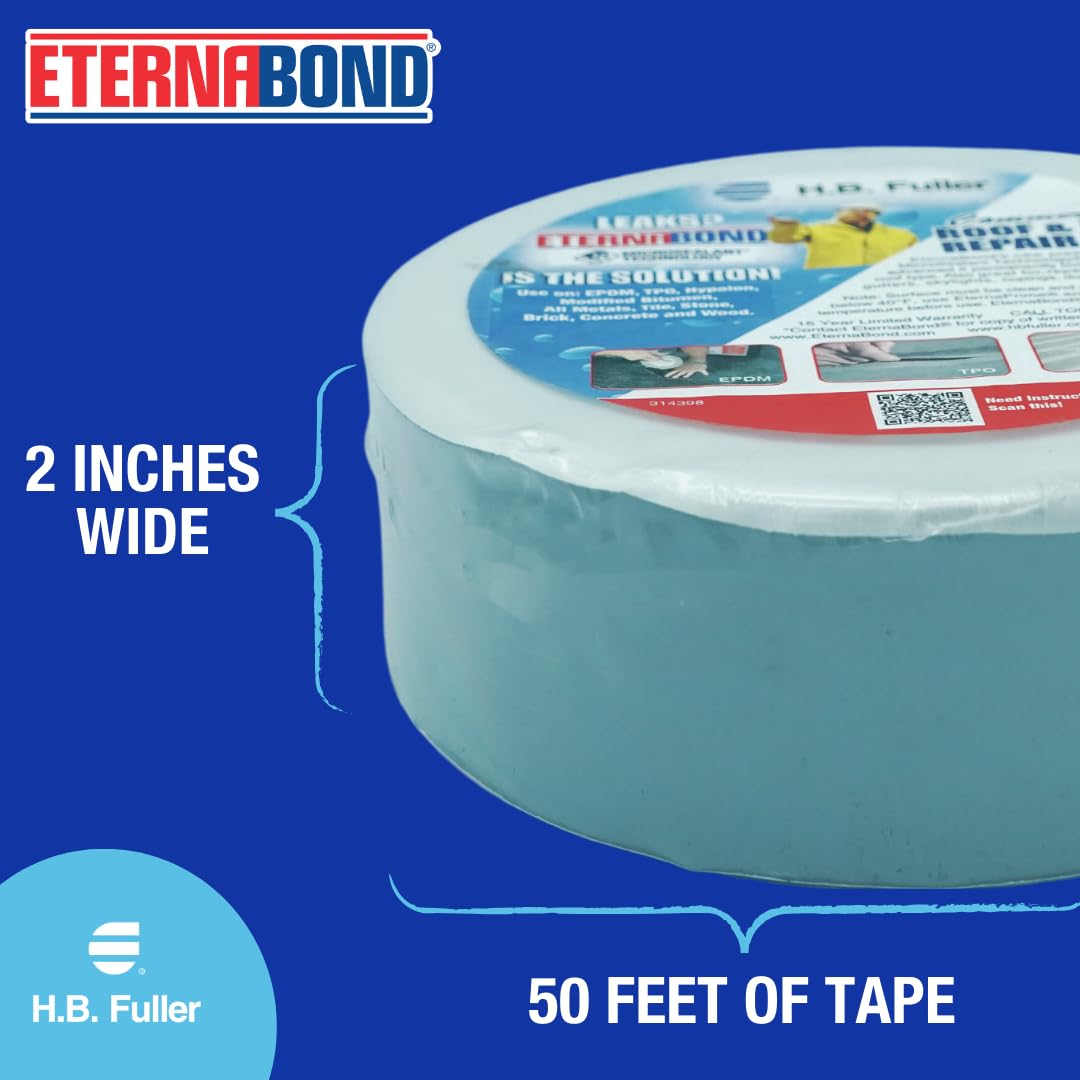 EternaBond sealing a roof seam in progress for quick durable patching