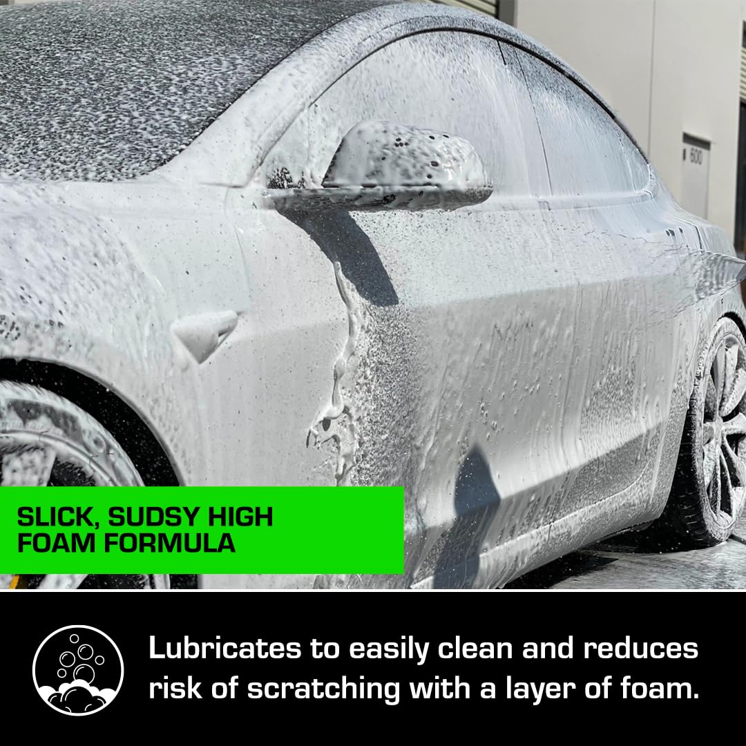 Ethos Handcrafted Car Care used during hand wash showing safe cleaning action