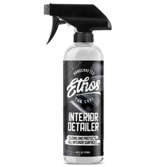 Ethos Handcrafted Car Care bottle front label showing product name benefit